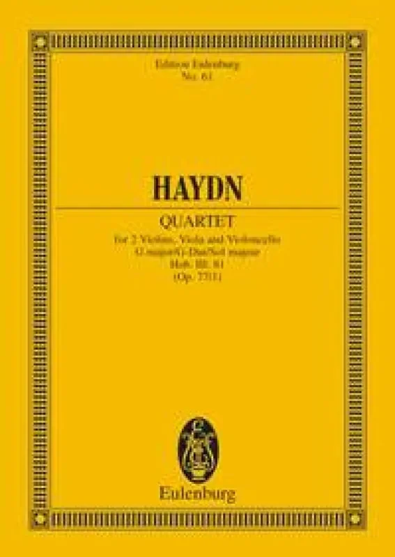 Franz Joseph Haydn String Quartet In G Major Op 77 No 1 Streichquartett