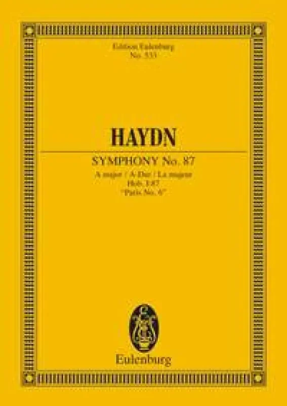 Franz Joseph Haydn Symphony No. 87 In A Major Hob. I Orchester