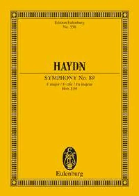 Franz Joseph Haydn Symphony No. 89 In F Major Hob. I Orchester