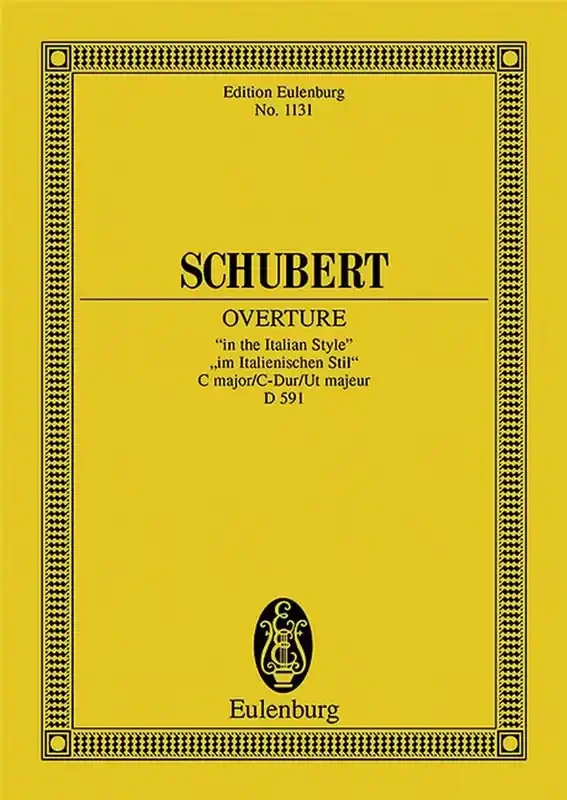 Franz Schubert Overture Im Italienischen Stil In C Major D 591 Orchester
