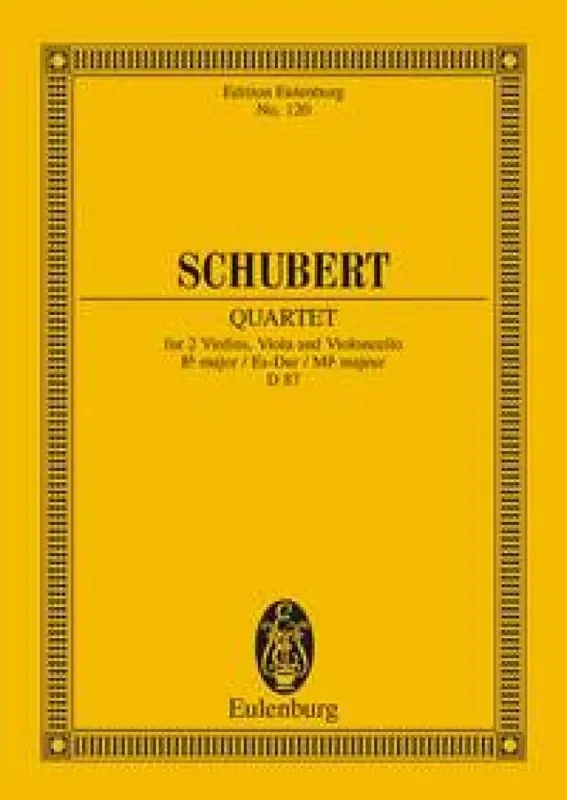 Franz Schubert String Quartet In E Flat Major D87 Streichquartett