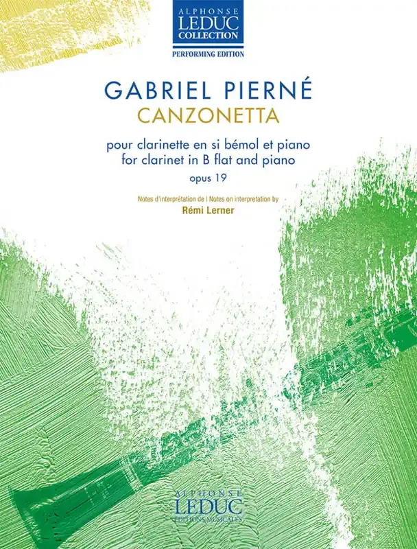Gabriel Pierné Canzonetta Opus 19 Klarinette mit Begleitung