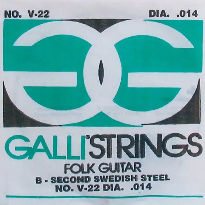 Galli Folk Guitar B-2 snaar voor akoestische gitaar, 014, plain steel