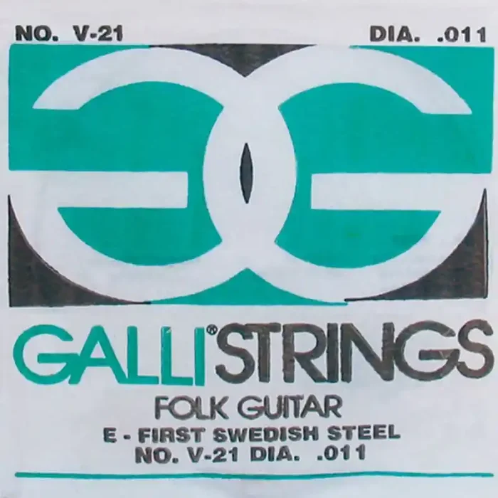 Galli Folk Guitar E-1 snaar voor akoestische gitaar, 011, plain steel