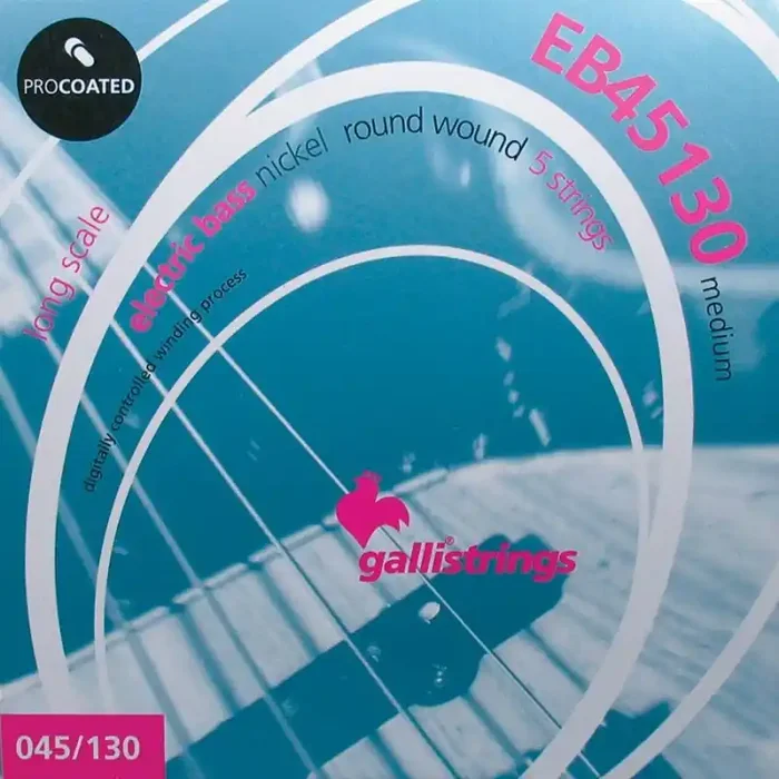 Galli ProCoated Electric snarenset 5-snarige basgitaar, nickel roundwound coated medium, 045-065-085-105-130