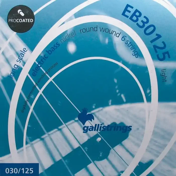 Galli ProCoated Electric snarenset 6-snarige basgitaar, nickel roundwound coated light, 030-040-060-080-100-12