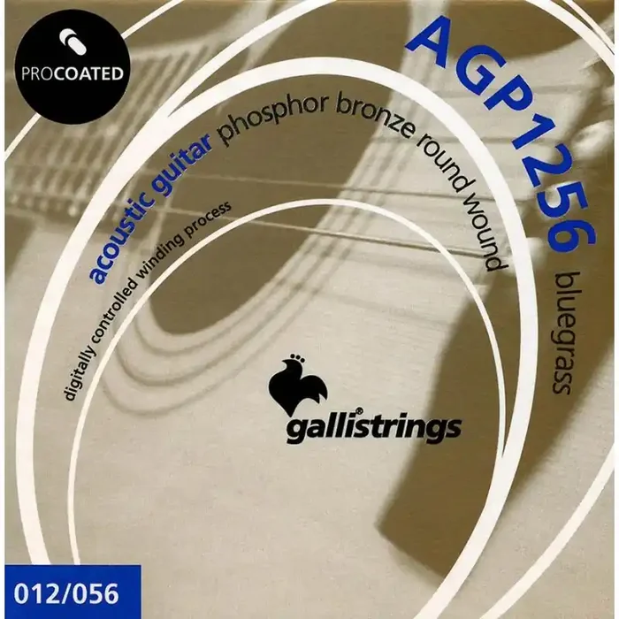 Galli ProCoated Phosphor Bronze string set acoustic, phosphor bronze wound, bluegrass, 012-056