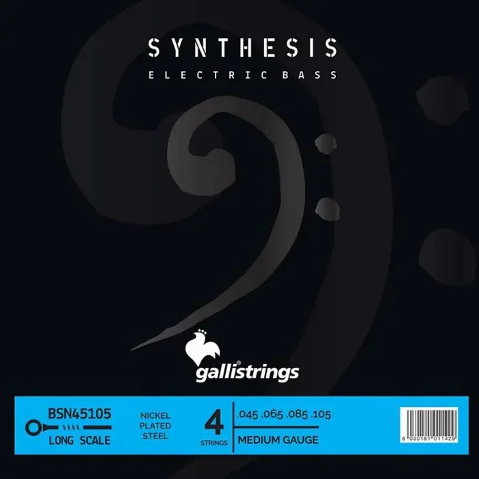 Galli Synthesis string set electric bass, nickel and steel double winding, medium, 045-065-085-105