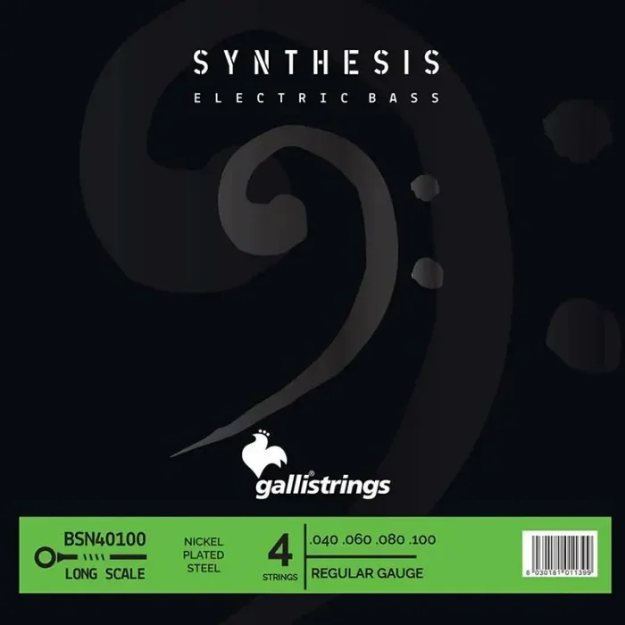 Galli Synthesis string set electric bass, nickel and steel double winding, regular, 040-060-080-100