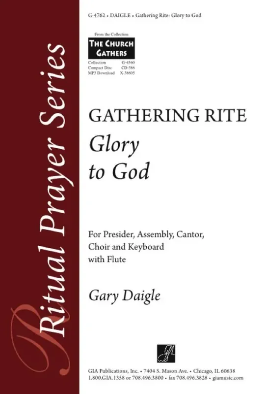 Gary A. Daigle Glory to God Gathering Rite – Instrumental Part Gemischter Chor mit Begleitung