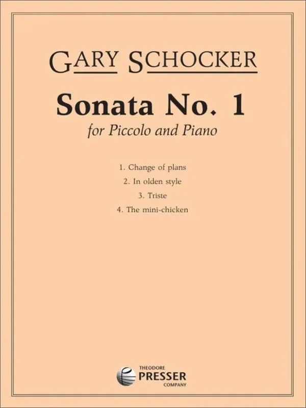 Gary Schocker Sonata No. 1 Piccoloflöte