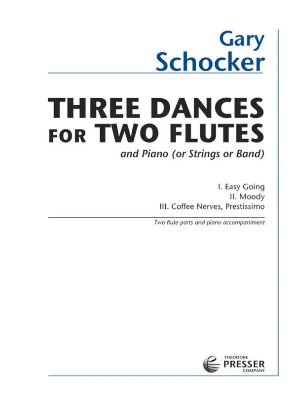 Gary Schocker Three Dances for Two Flutes Flöte Duett