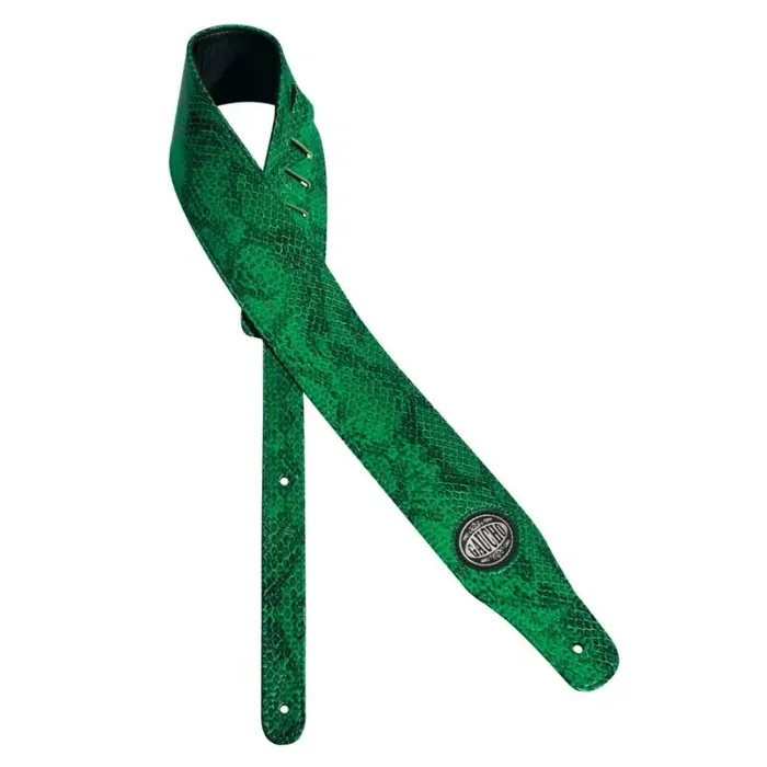 Gaucho Cobra Series gitaarriem, groen snakeskin