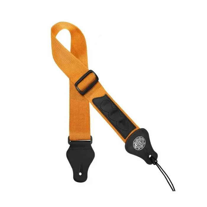 Gaucho Standard Series gitaarriem, geel nylon, met 3 plectrumhouders