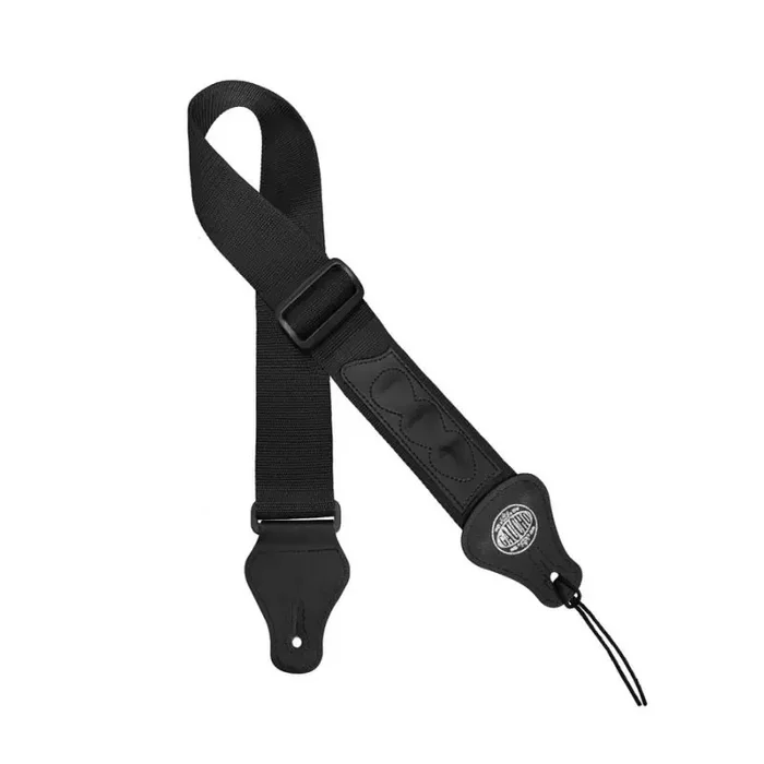Gaucho Standard Series gitaarriem, zwart nylon, met 3 plectrumhouders