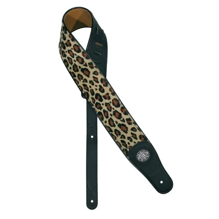 Gaucho Wildlife Series gitaarriem, imitatiebont, luipaardmotief