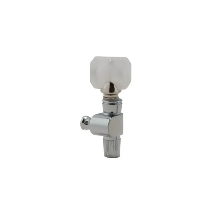 Geared Banjo 5-th Peg, Chrome / Square Pearloid Button