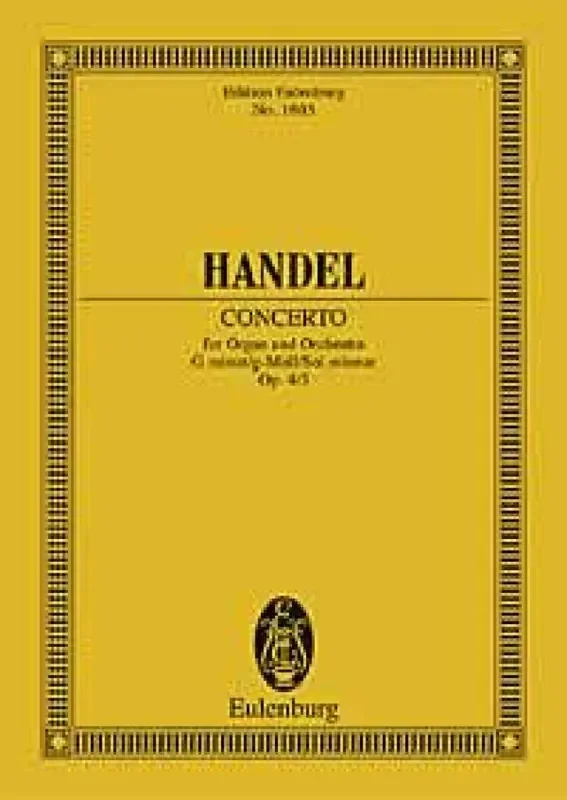 Georg Friedrich Händel Organ Concerto No. 3 G minor op. 4/3 HWV 291 Kammerensemble