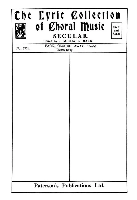 Georg Friedrich Händel Pack, Clouds Away Gemischter Chor mit Klavier/Orgel