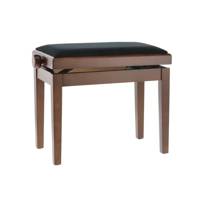 Gewa Pianobank Deluxe Nussbaum matt Bezug Schwarz