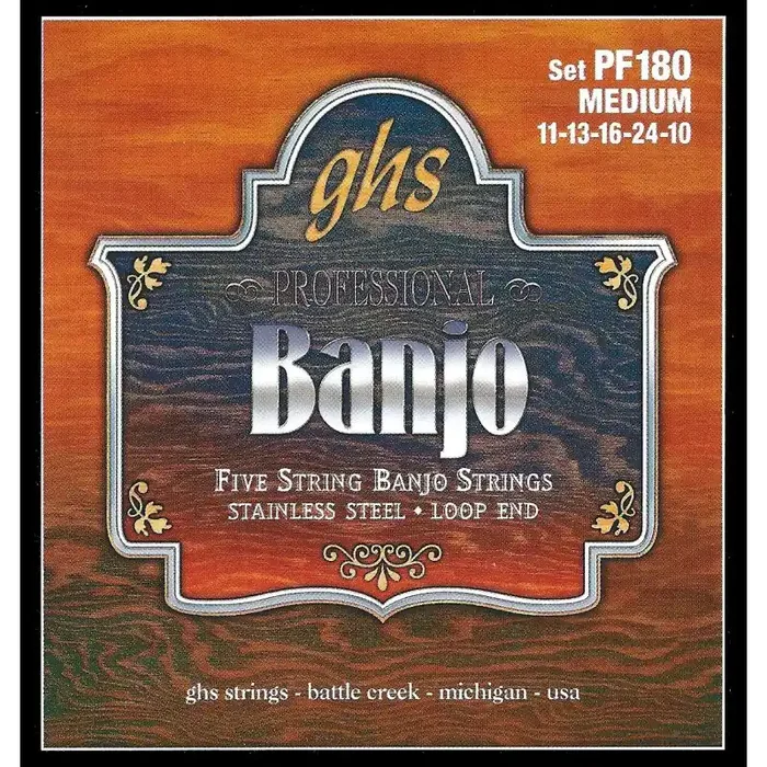 GHS PF 180 5-Str. Banjo String St. Steel