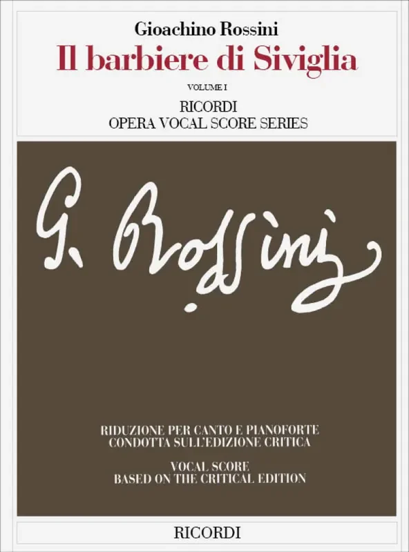 Gioachino Rossini Il barbiere di Siviglia Opern Klavierauszug