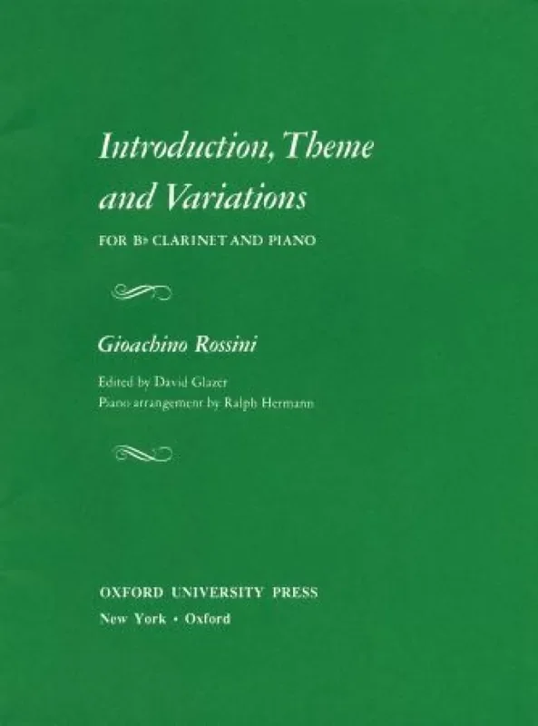 Gioachino Rossini Introduction, Theme And Variations Klarinette mit Begleitung