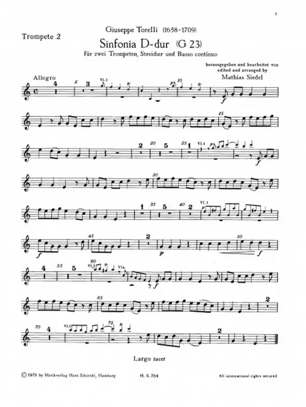 Giuseppe Torelli 2 Konzerte Streichorchester mit Solo