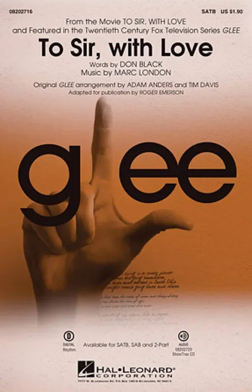 Glee Cast To Sir, with Love (Arr. Adam Anders) Gemischter Chor mit Begleitung