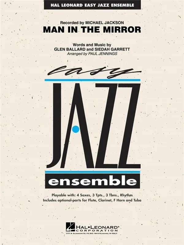 Glen Ballard Man In The Mirror (Arr. Paul Jennings) Jazz Ensemble