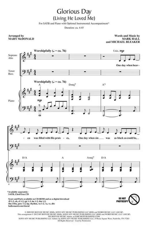 Glorious Day Living He Loved Me