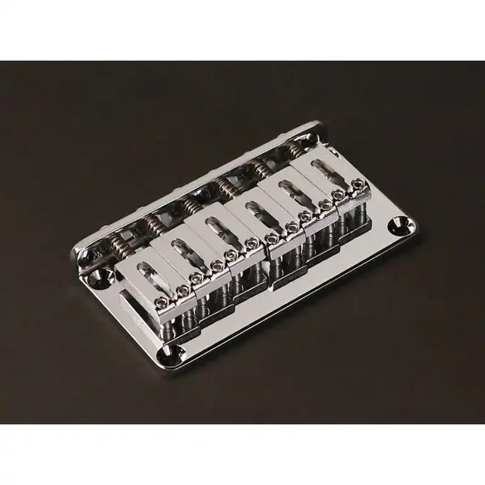 Gotoh bridge for e-guitar, Strat, strings through body, solid steel saddles, string spacing 10,5 mm, c