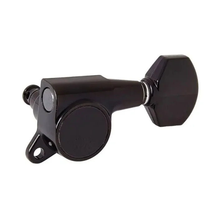 Gotoh machine heads for guitar, 3L/3R, 1 16, magnum lock traditional, mini 07-style button, black