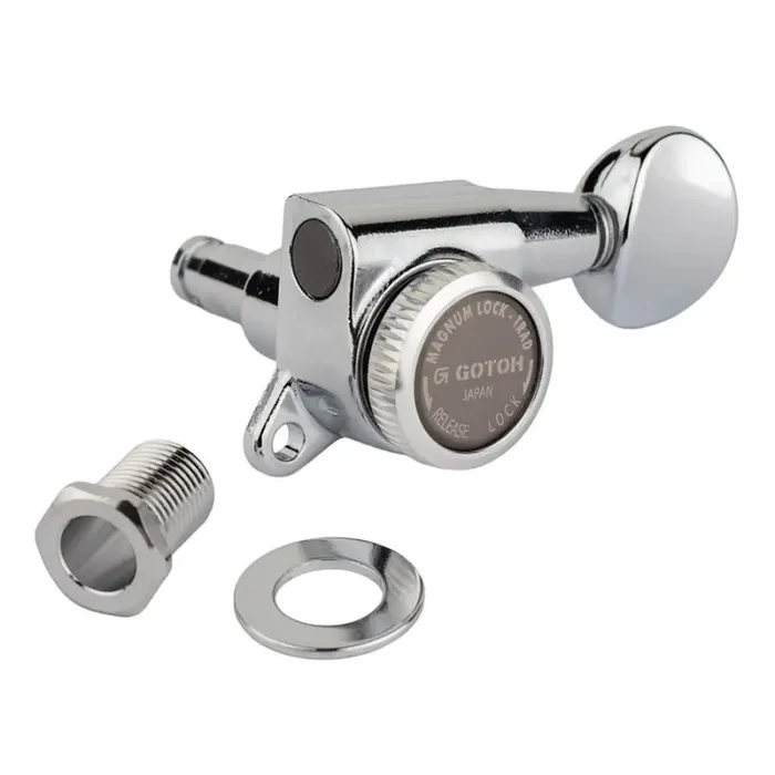 Gotoh SG381 machine heads (posts 3xS 2xL 1xXL) with Magnum Lock Trad and 05 buttons, 6L, chrome