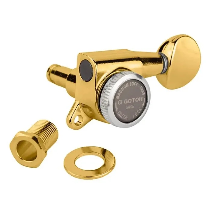 Gotoh SG381 machine heads (posts 6xL) with Magnum Lock Trad and 05 buttons, 6L, gold