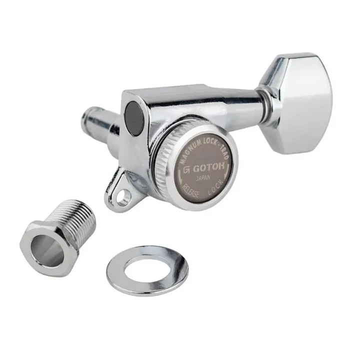 Gotoh SG381 machine heads (posts 6xS) with Magnum Lock Trad and 07 buttons, 6L, chrome