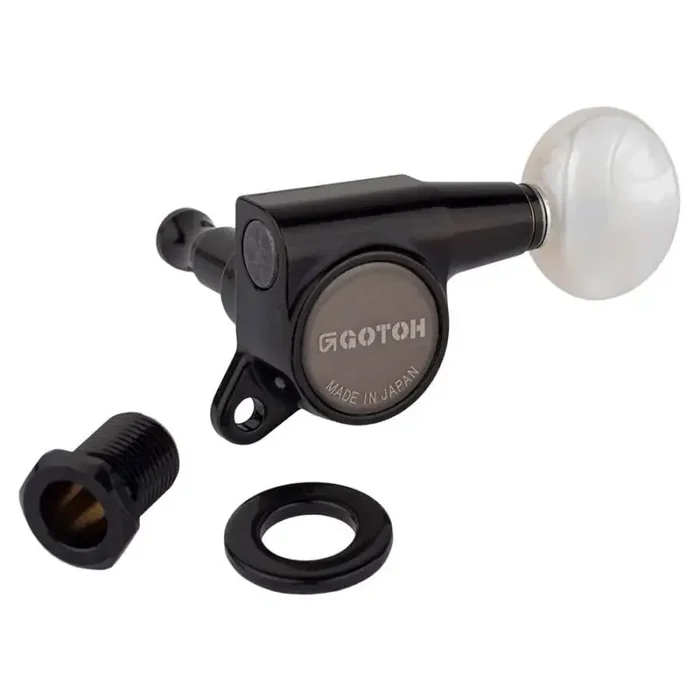 Gotoh SG381 machine heads with 05PW buttons, 6L, black