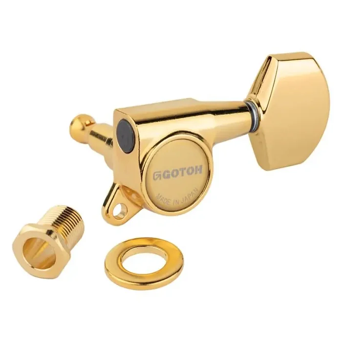 Gotoh SG381 machine heads with Magnum Lock and 01 buttons, 3L3R, gold