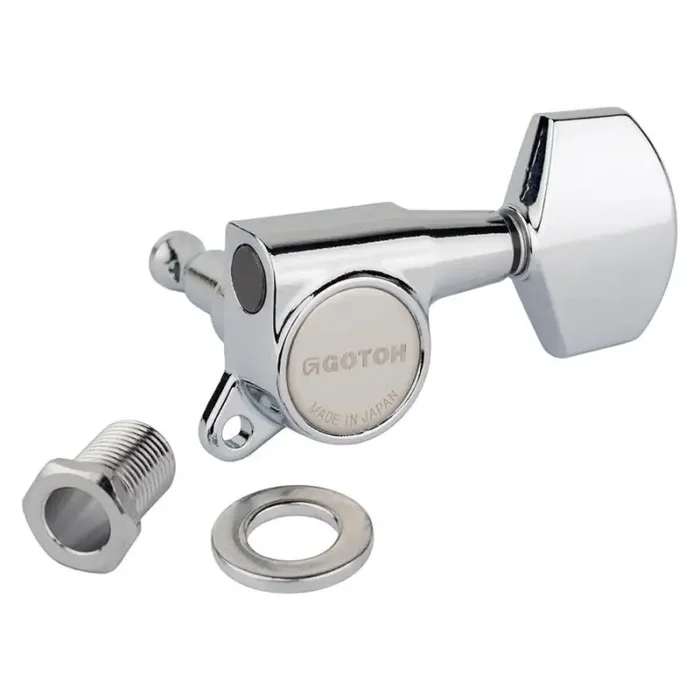 Gotoh SG381 machine heads with Magnum Lock and 01 buttons, 6L, chrome