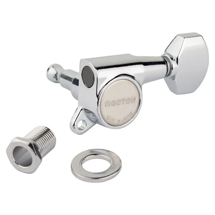 Gotoh SG381 machine heads with Magnum Lock and 07 buttons, 3L3R, chrome