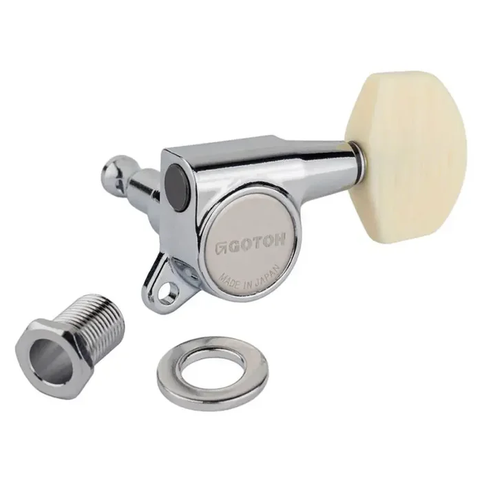 Gotoh SG381 machine heads with Magnum Lock and M01 buttons, 3L3R, chrome