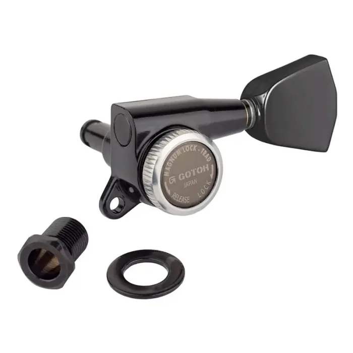 Gotoh SG381 machine heads with Magnum Lock Trad and 04 buttons, 3L3R, cosmo black