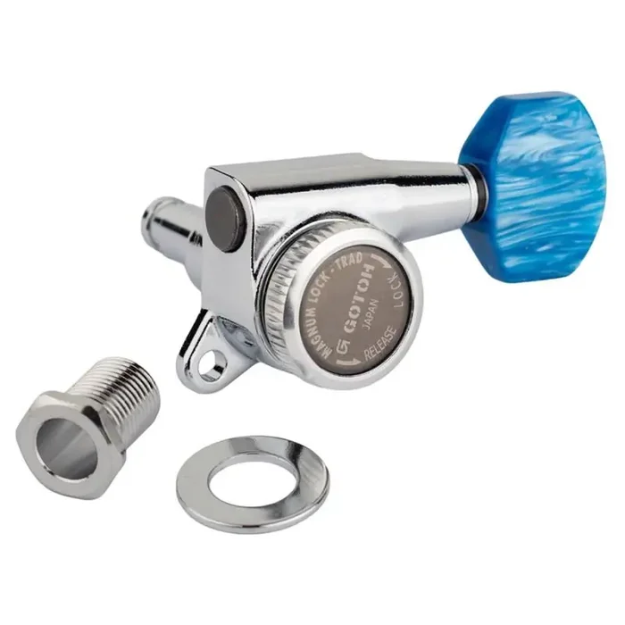 Gotoh SG381 machine heads with Magnum Lock Trad and P9 buttons, 6L, chrome