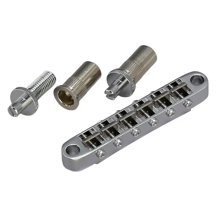 Gotoh Ti103B-T guitar bridge with titanium saddles, chrome