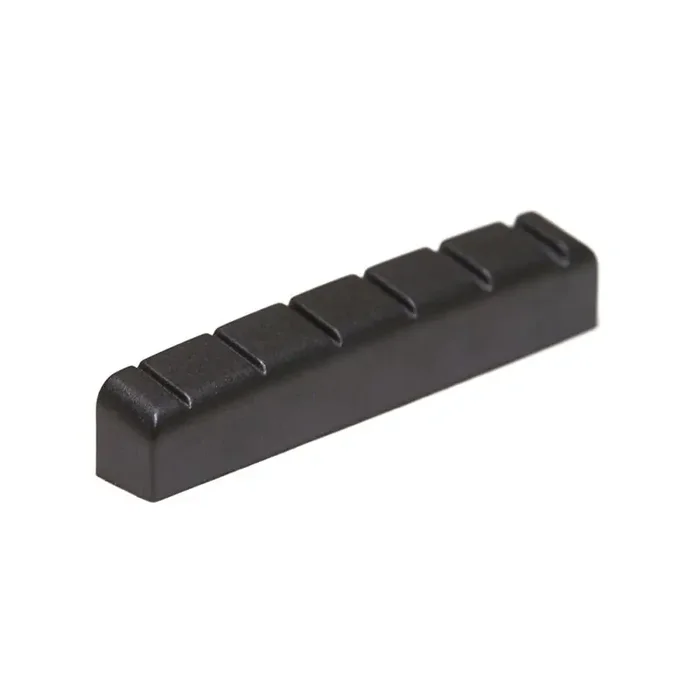 Graph Tech Black TUSQ XL LT-6643-10 – Acoustic/Electric Guitar Nut, Flat, Slotted, 1 11/16 long , 1/4 thick, 6-String – Luthier‘s Pack, 10 pcs.