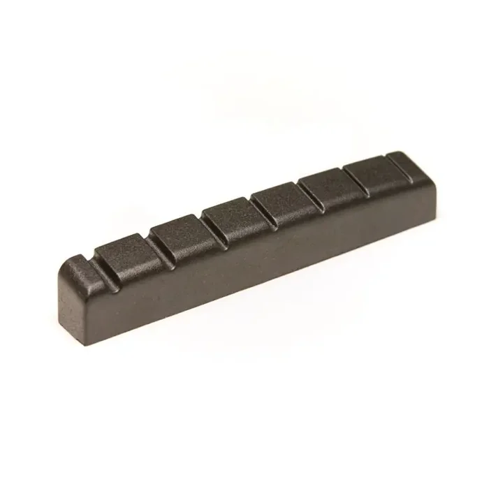 Graph Tech Black TUSQ XL PT-6748-L0 – Schecter Style Guitar Nut, Flat, Slotted, 1 7/8 long , 1/4 thick, 7-String, Lefthand Version