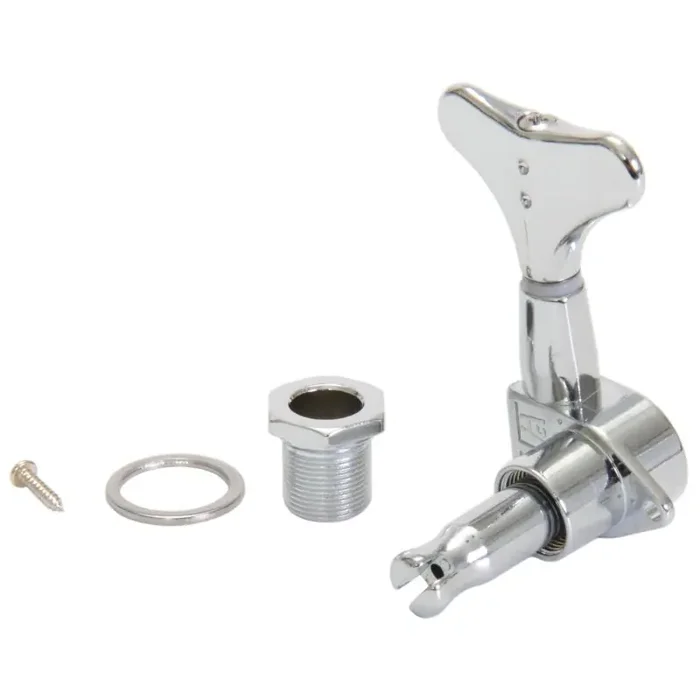 Graph Tech PRB-5320-C0 Ratio Bass Machine Heads with Y-Style Button – 5-String, 3 + 2 – Chrome