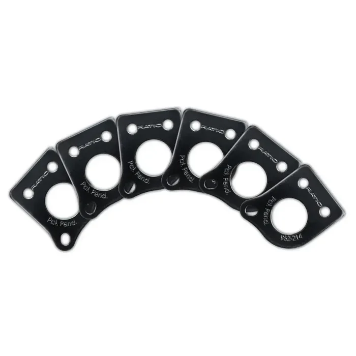 Graph Tech PRT-952-214-B0 Ratio InvisoMatch Mounting Plates, 45 Degree Screw Hole (6 pcs.) – Black