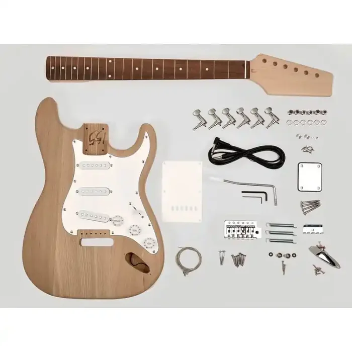 Guitar assembly kit, Strat model, ash body S-S-S routing, 21 frets
