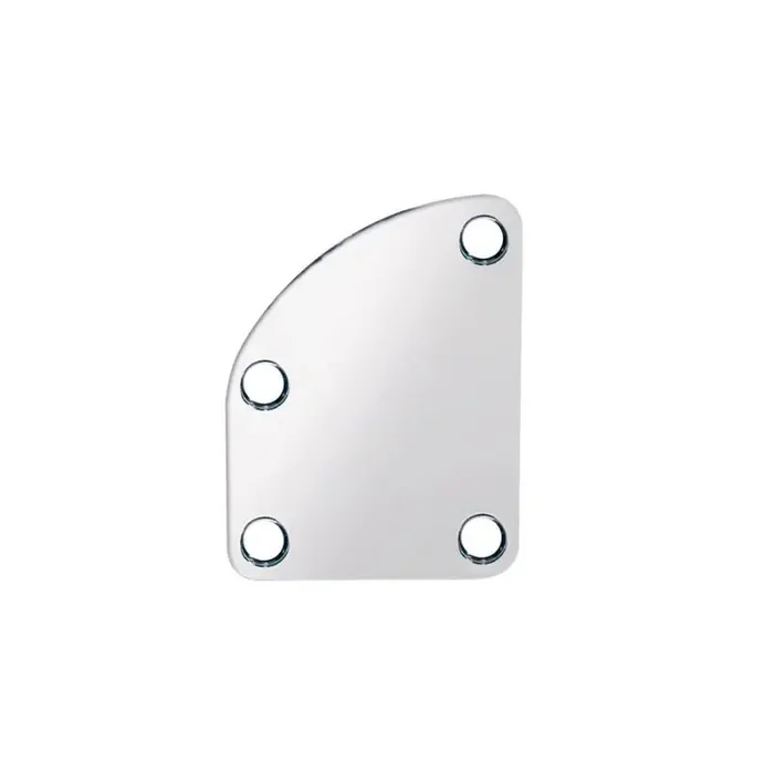 Halsplaat, 64,5×51,4mm, for contoured body heel, chroom